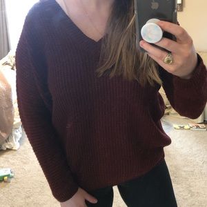 Maroon v neck sweater